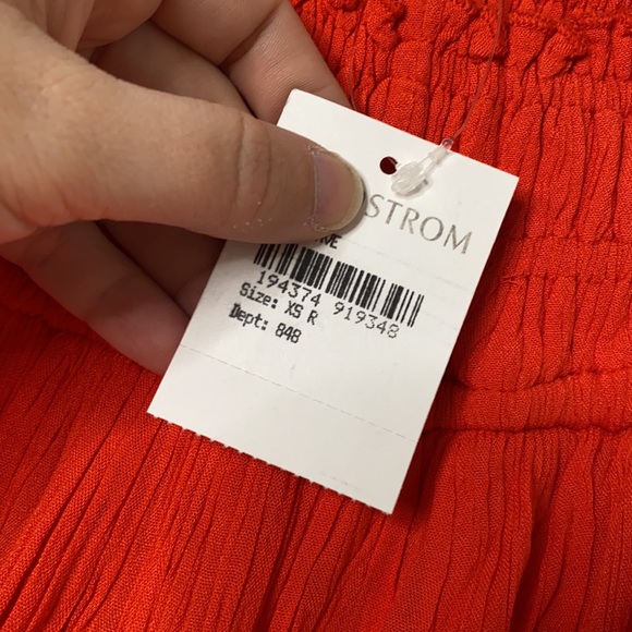 Free People Hooked On You Skirt Ruffle Red NWT XS - Picture 6 of 8